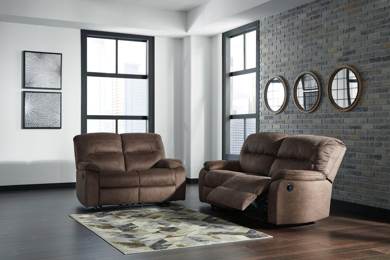 Bolzano Coffee Microfiber Reclining Sofa