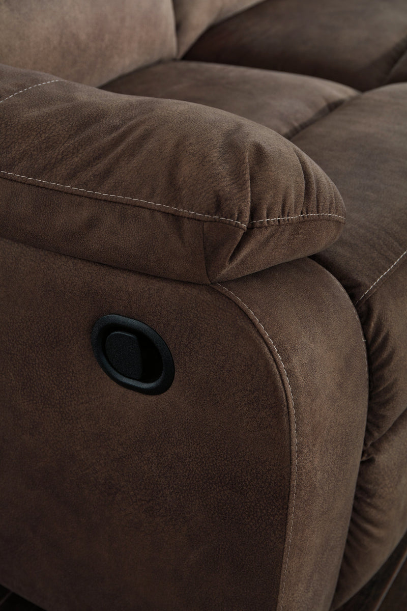 Bolzano Coffee Microfiber Reclining Sofa