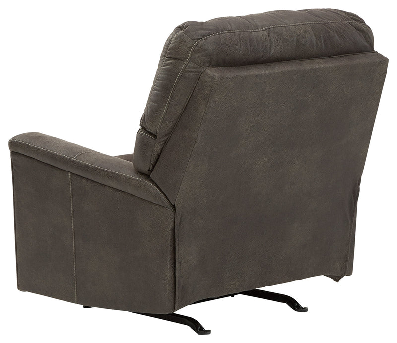 Navi Smoke Faux Leather Recliner