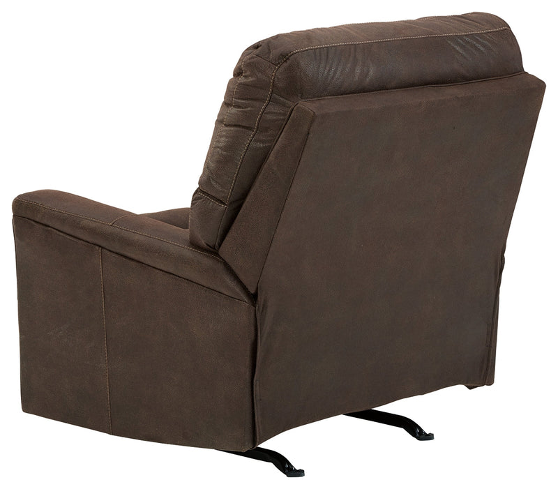 Navi Smoke Faux Leather Recliner