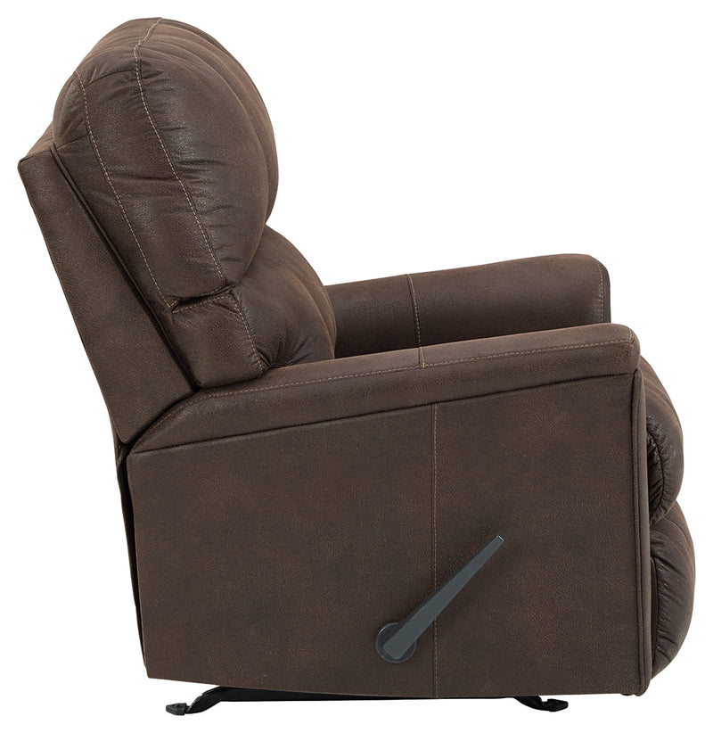 Navi Smoke Faux Leather Recliner