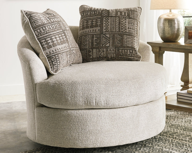 Soletren Stone Chenille Accent Chair