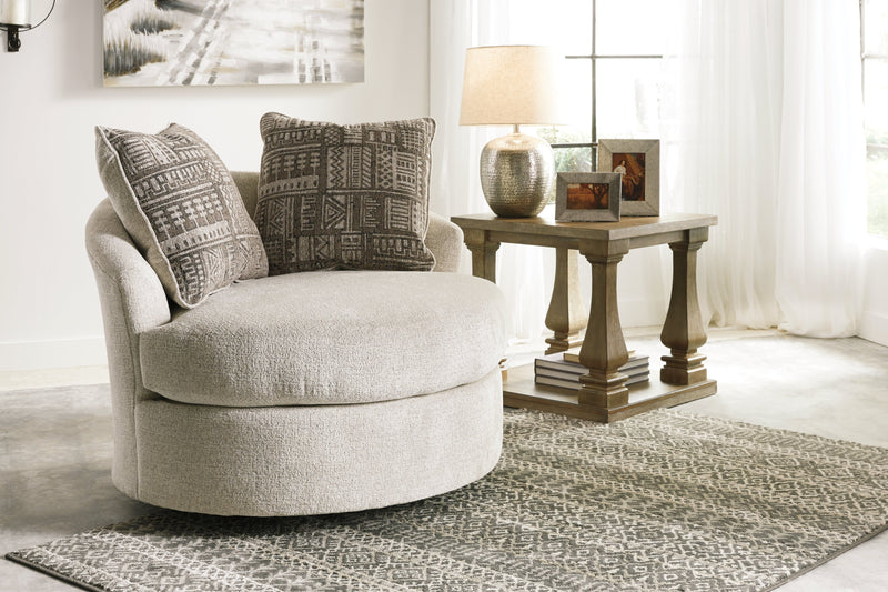 Soletren Stone Chenille Accent Chair