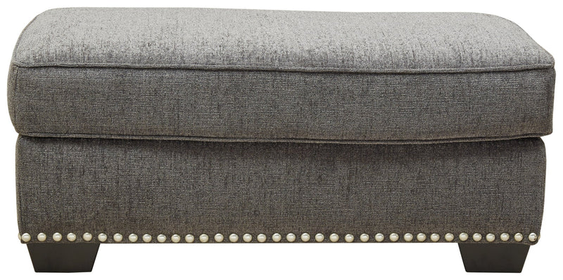 Locklin Carbon Chenille Ottoman