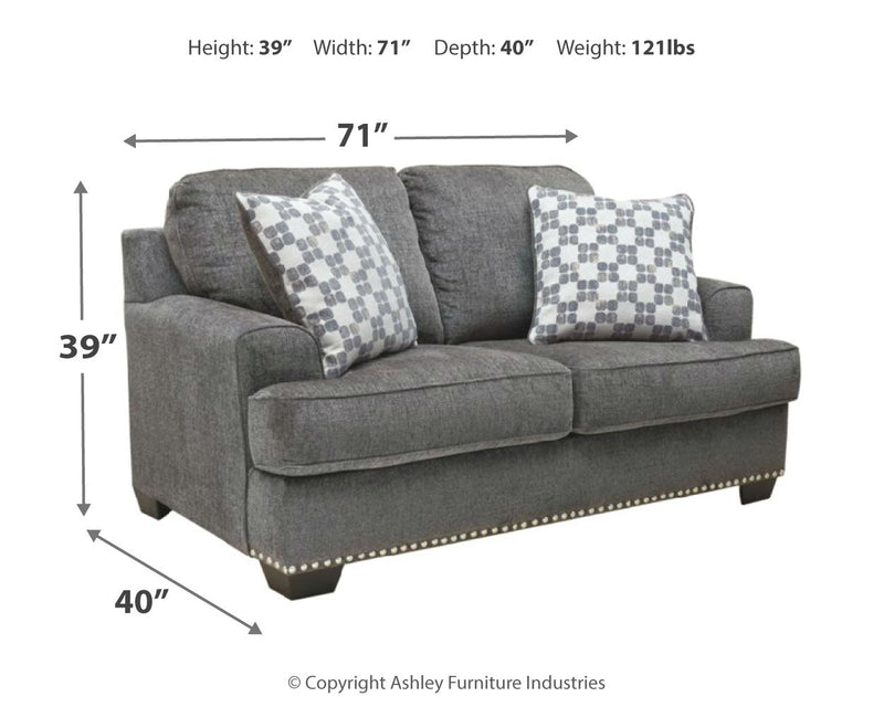 Locklin Carbon Chenille Loveseat