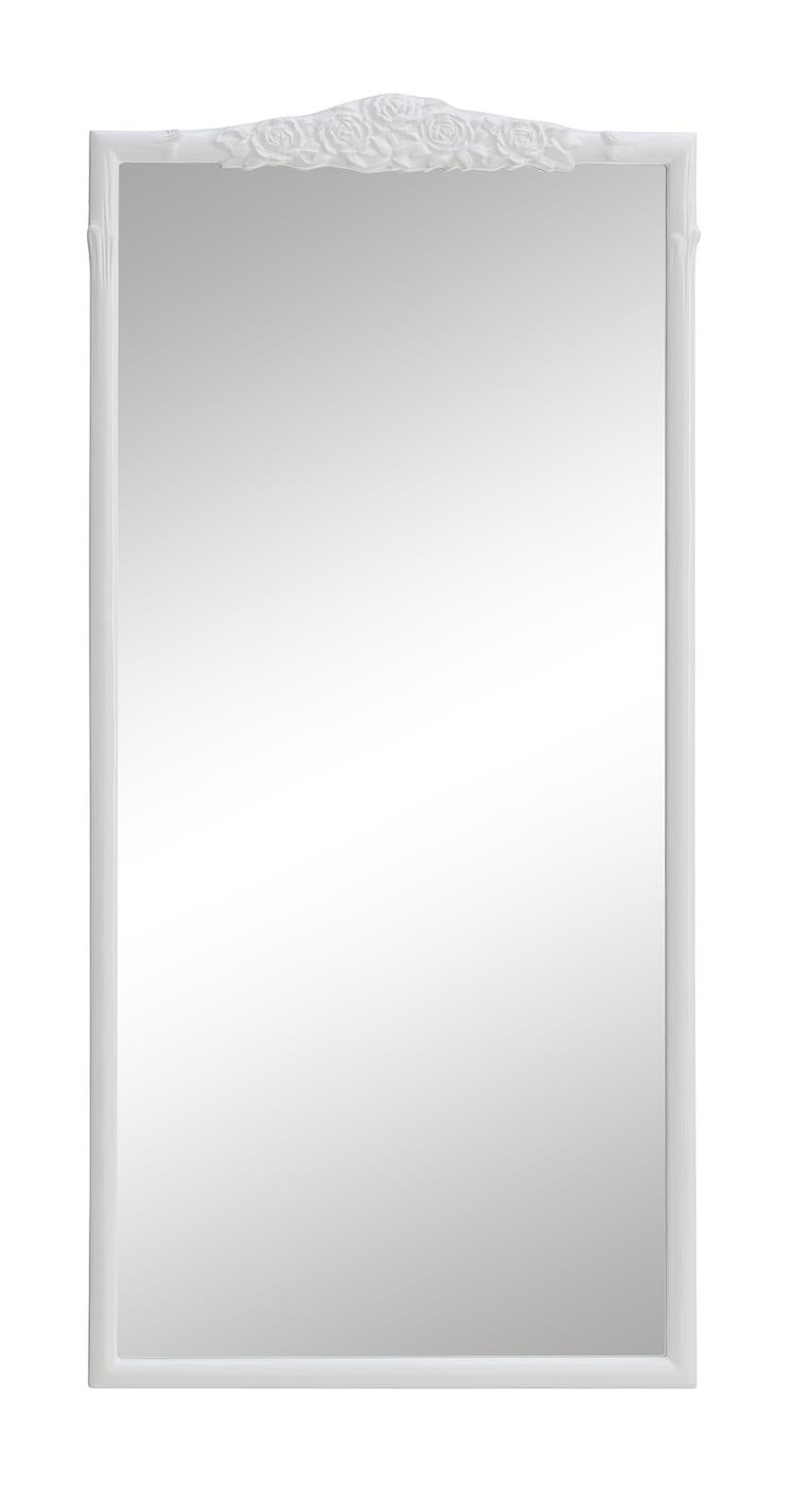 Sylvie 30 x 65 Inch French Provincial Floor Mirror White