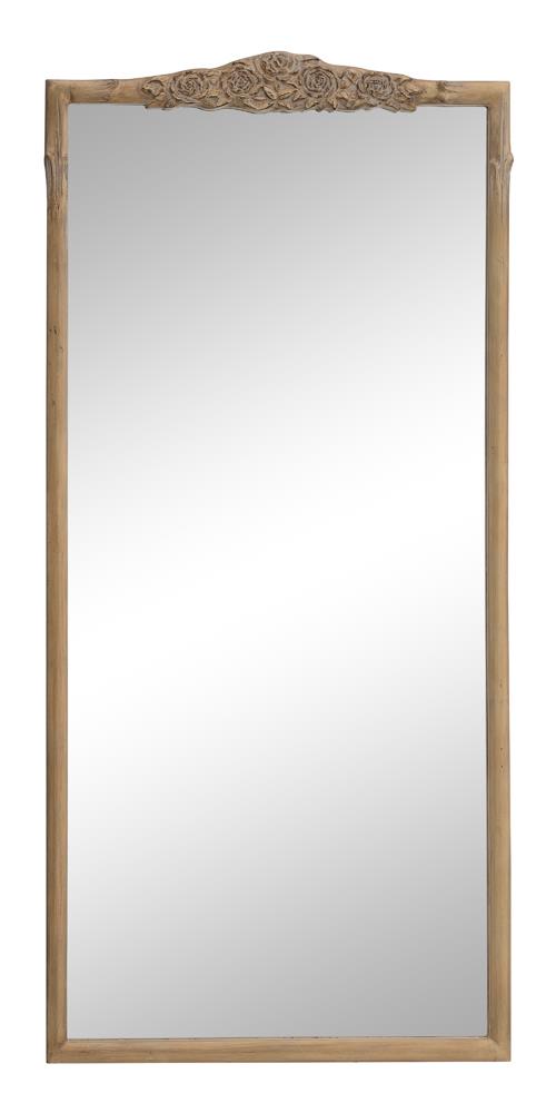 Sylvie 30 x 65 Inch French Provincial Floor Mirror Gold