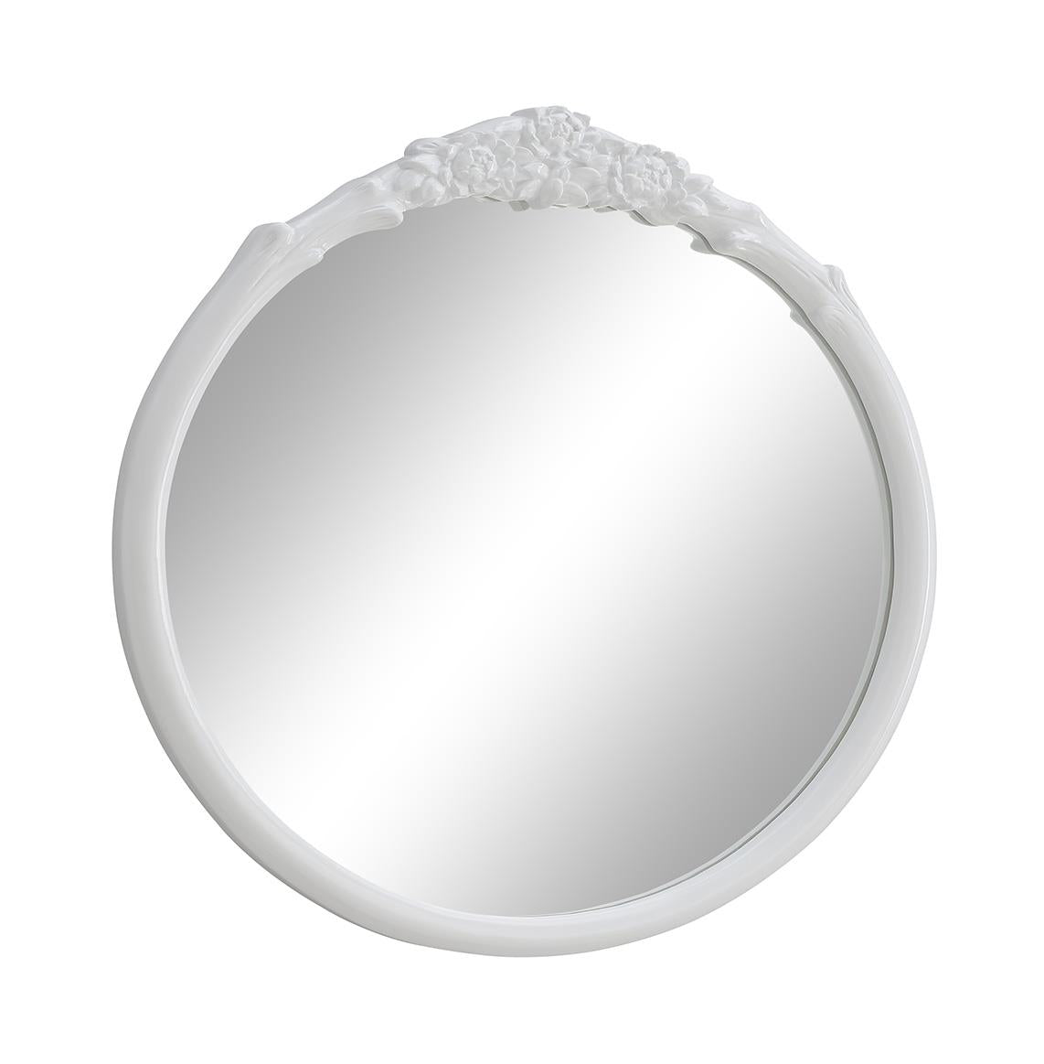 Sylvie 30 x 31 Inch French Provincial Wall Mirror White