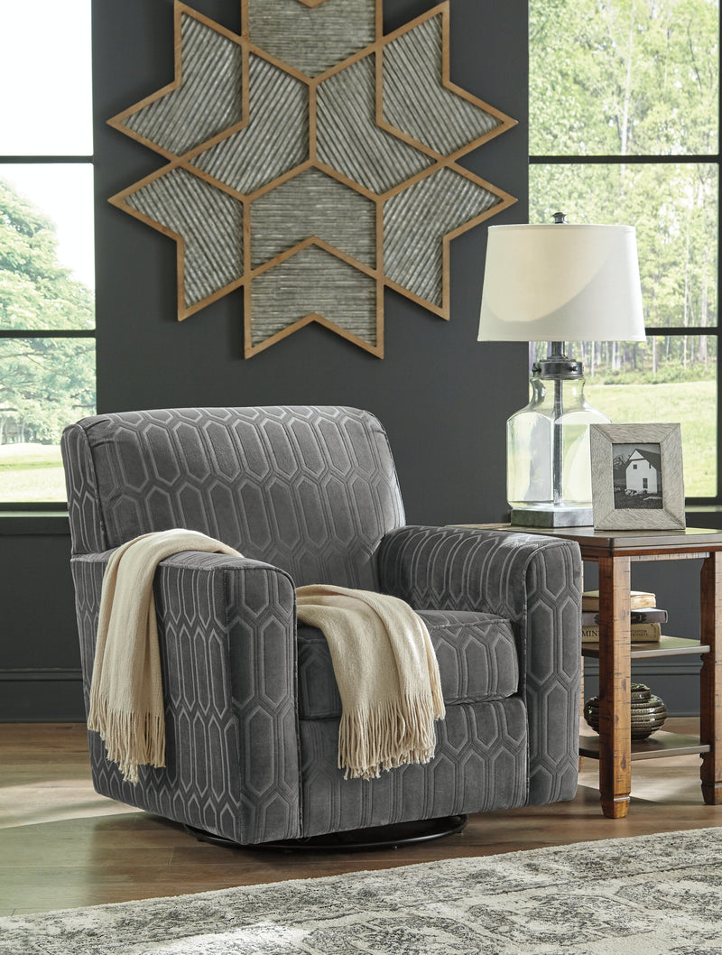 Zarina Graphite Chenille Accent Chair