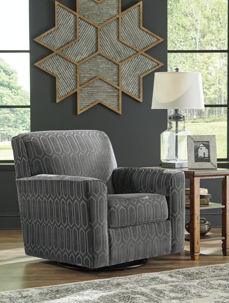 Zarina Graphite Chenille Accent Chair