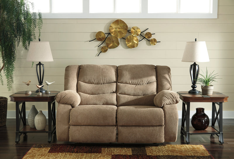 Tulen Mocha Chenille Reclining Loveseat