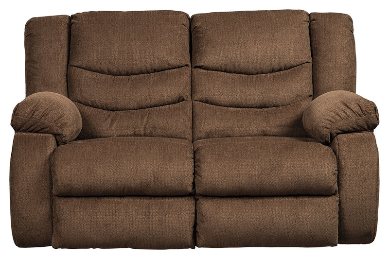 Tulen Gray Chenille Reclining Loveseat