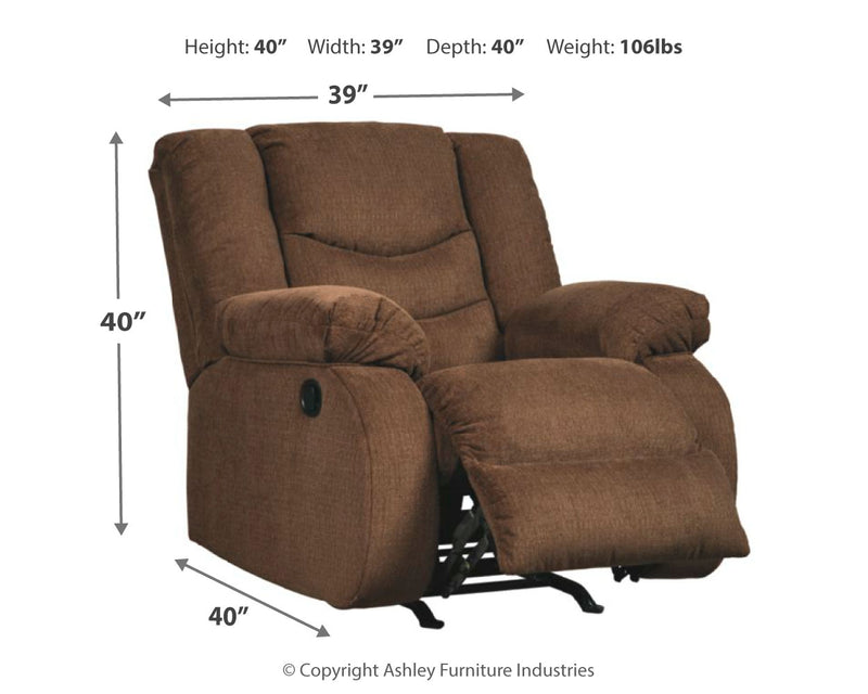 Tulen Chocolate Chenille Recliner