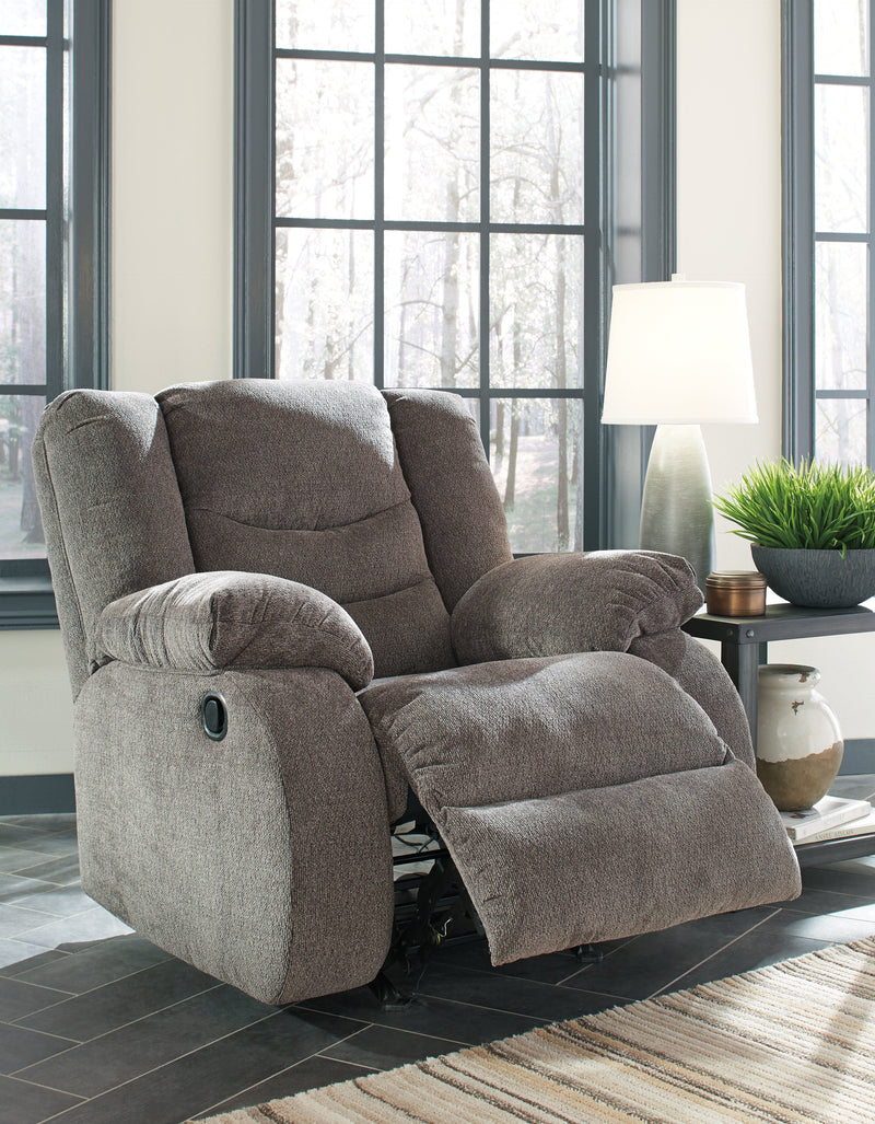 Tulen Gray Chenille Recliner