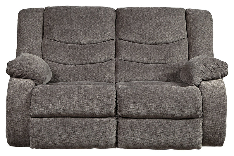 Tulen Gray Chenille Reclining Loveseat