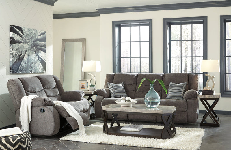 Tulen Gray Chenille Reclining Sofa