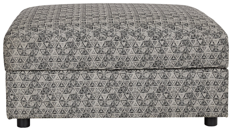 Kellway Bisque Chenille Ottoman With Storage