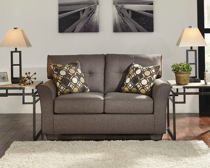 Tibbee Slate Chenille Loveseat