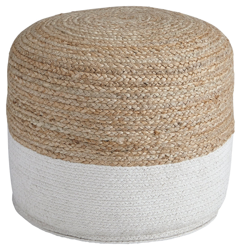 Sweed Valley Natural White Pouf