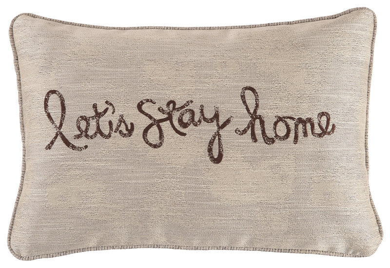 Lets Stay Home Chocolate Pillow (Set of 4)