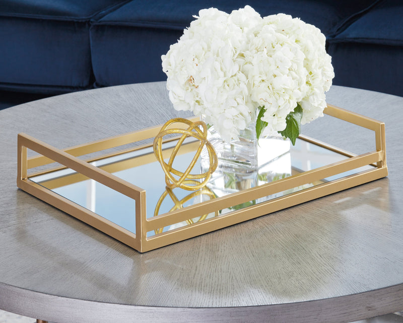 Derex Gold Finish Tray