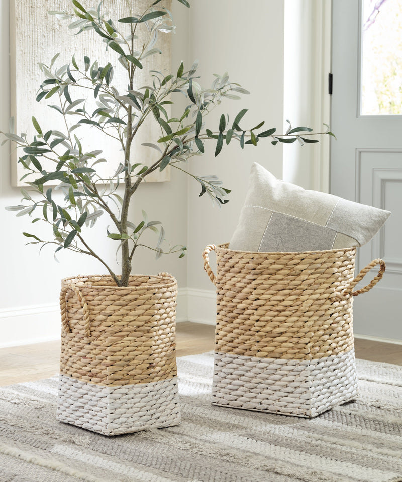 Winwich Antique Gray Brown Basket (Set of 2)