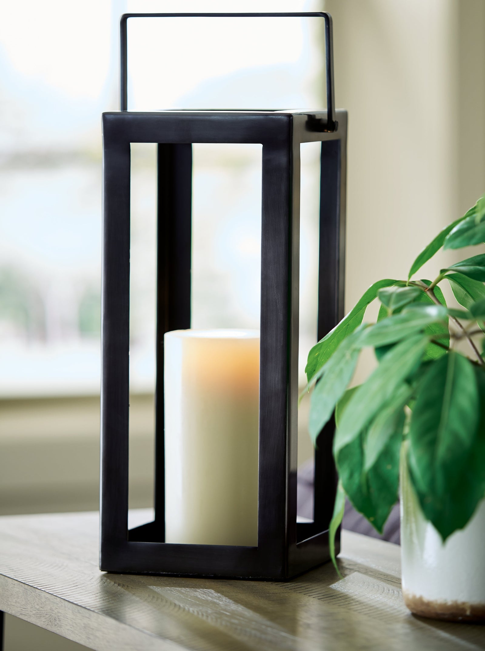 Briana Antique Black Lantern