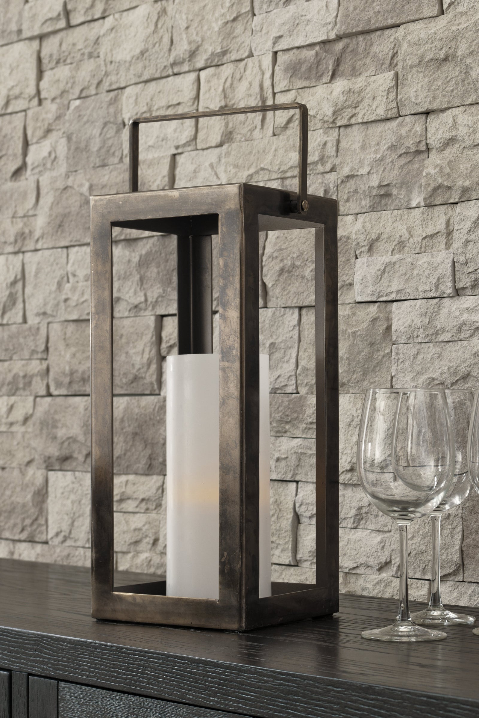 Briana Antique Pewter Finish Lantern