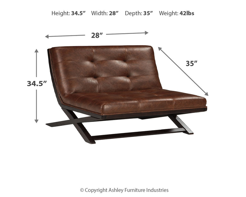 Sidewinder Brown Accent Chair