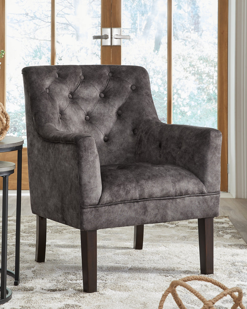 Drakelle Charcoal Gray Accent Chair