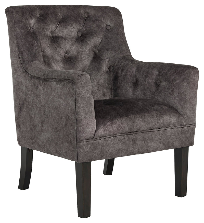 Drakelle Charcoal Gray Accent Chair