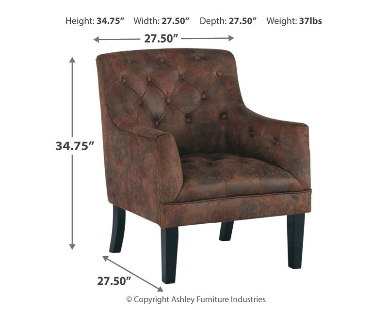 Drakelle Mahogany Accent Chair