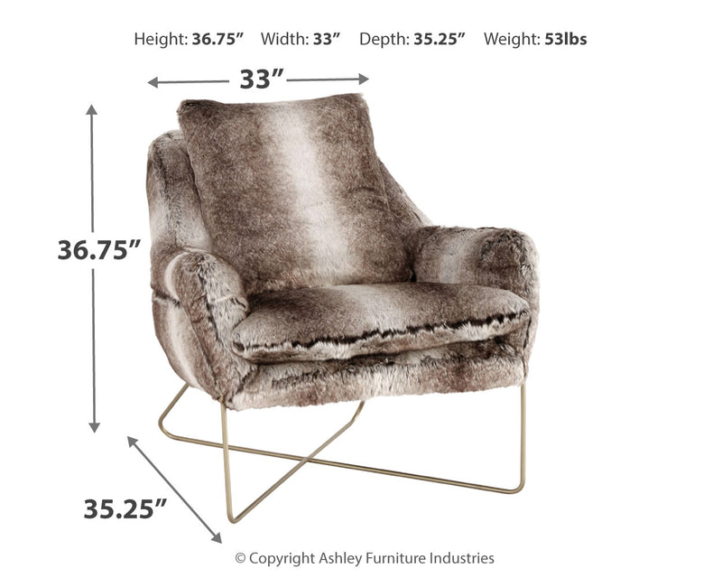 Wildau Gray Accent Chair