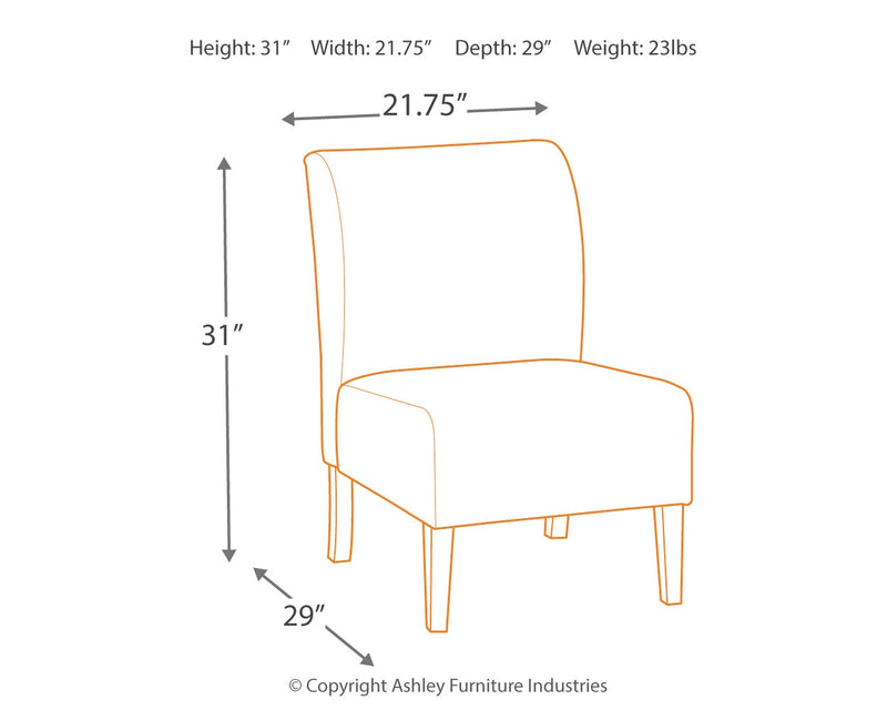 Triptis Charcoal Accent Chair