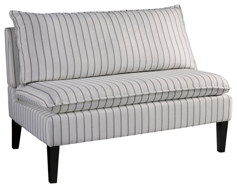 Arrowrock White Gray Accent Bench