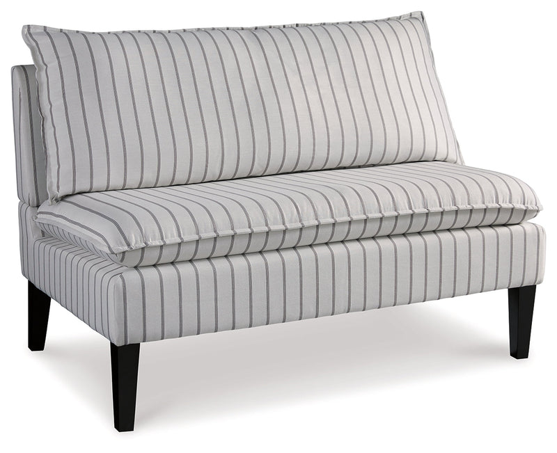 Arrowrock White Gray Accent Bench