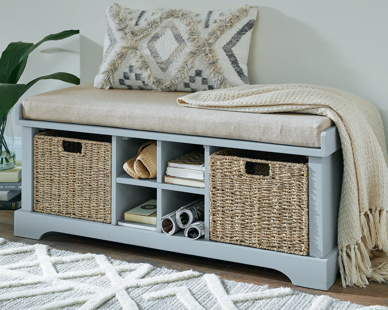 Dowdy Gray Storage Bench