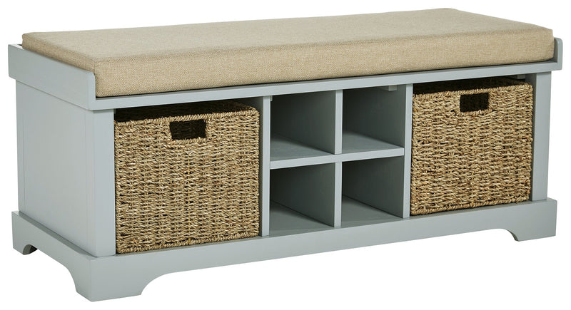 Dowdy Gray Storage Bench