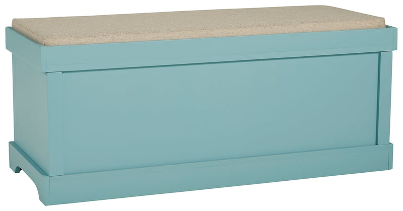 Dowdy Teal Storage Bench