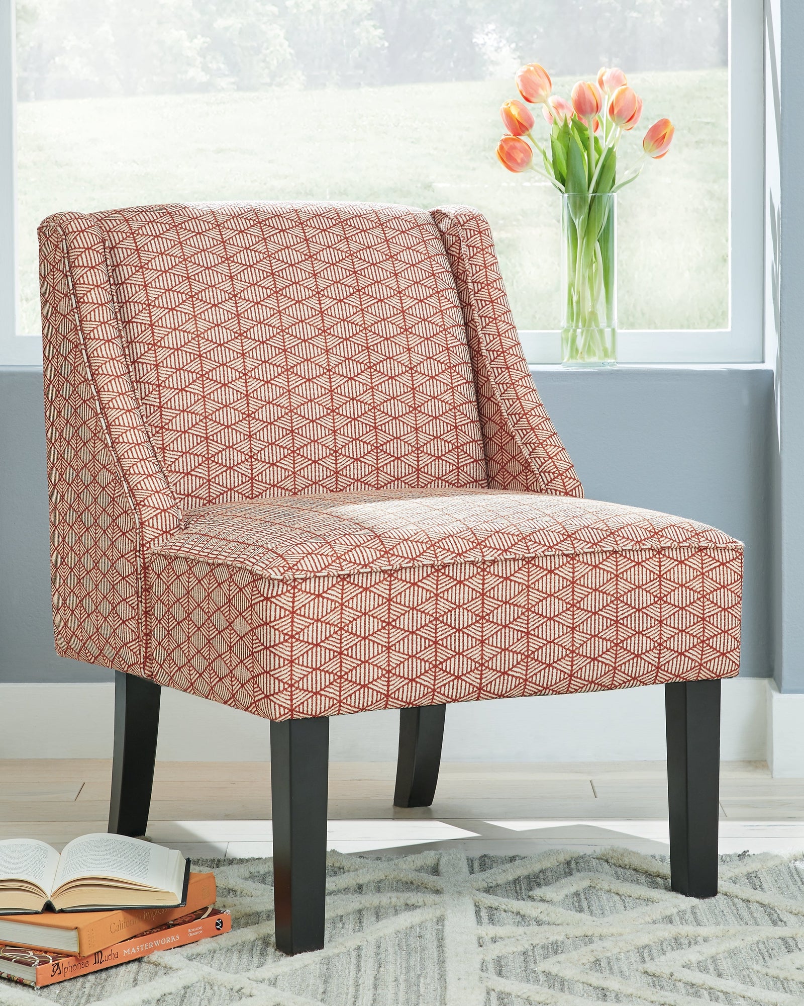 Janesley Orange Cream Accent Chair