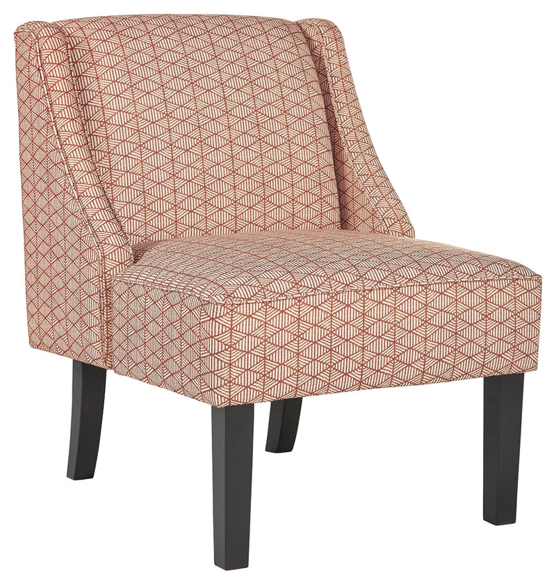 Janesley Orange Cream Accent Chair