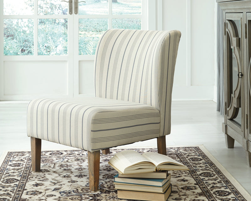 Triptis Cream Blue Accent Chair