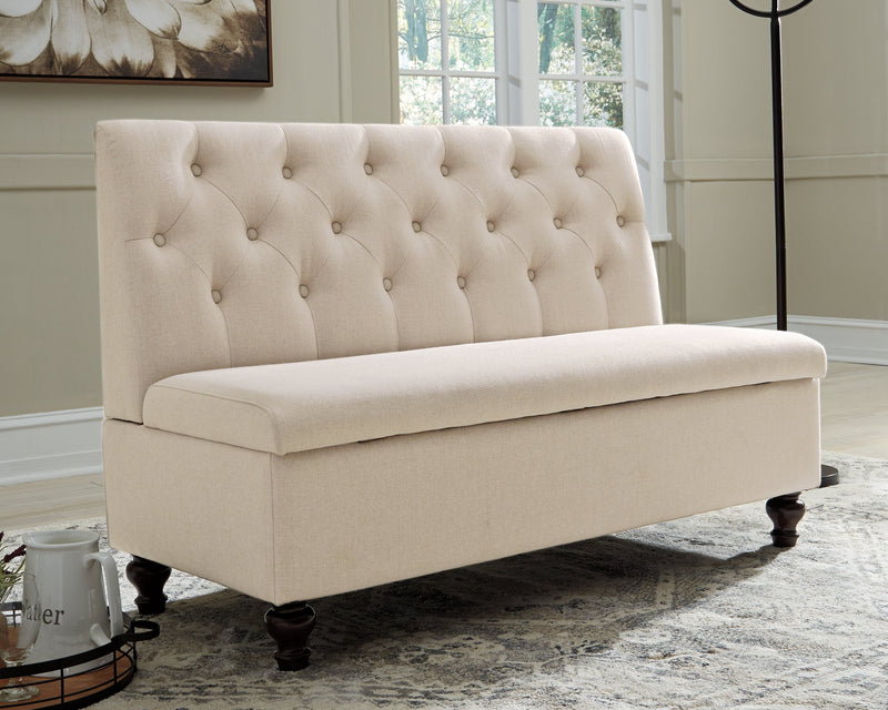 Gwendale Light Beige Storage Bench