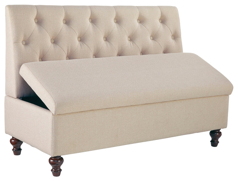 Gwendale Light Beige Storage Bench