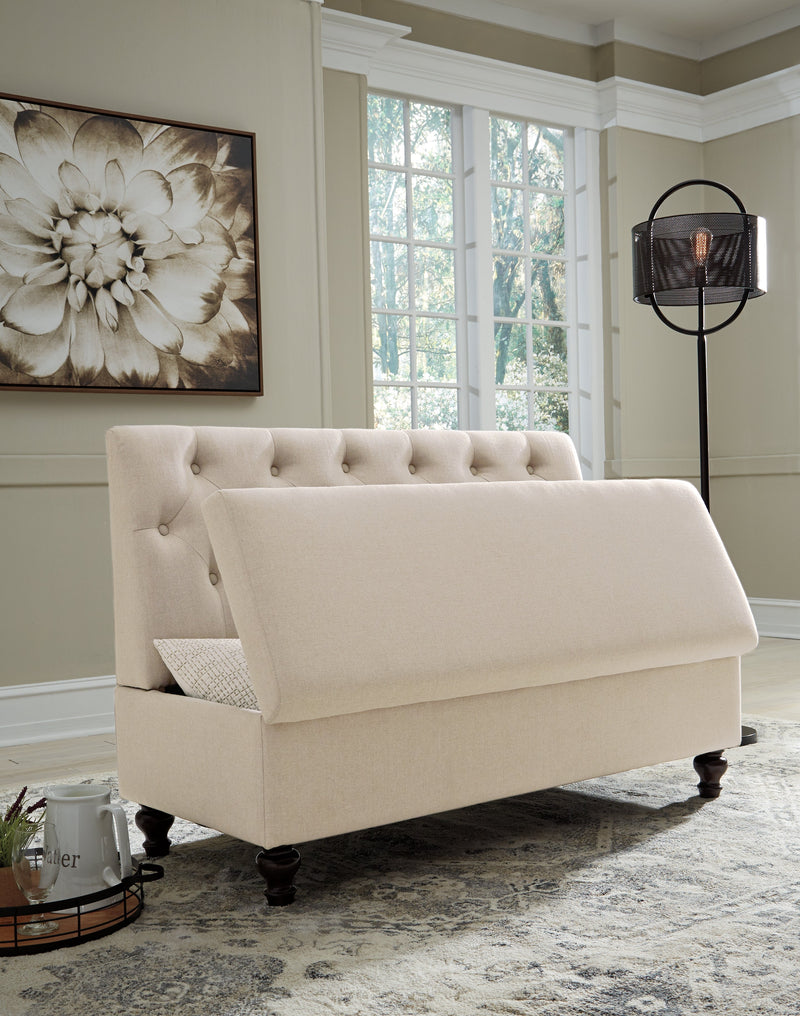 Gwendale Light Beige Storage Bench