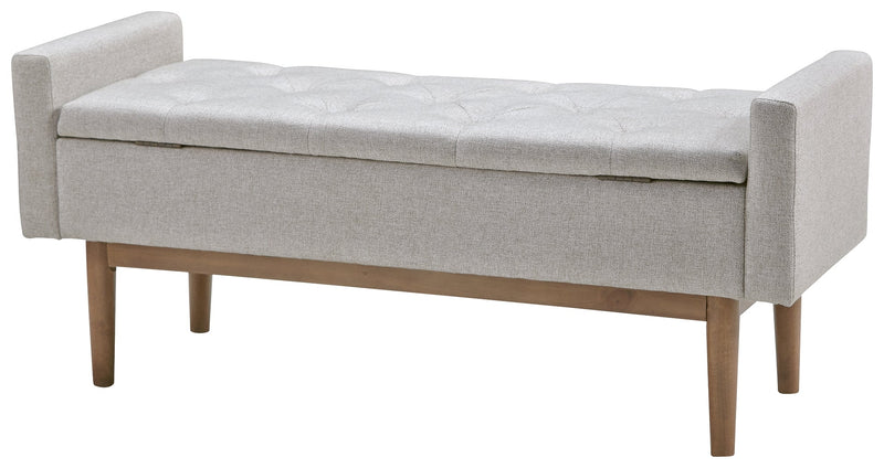 Briarson Beige Brown Storage Bench