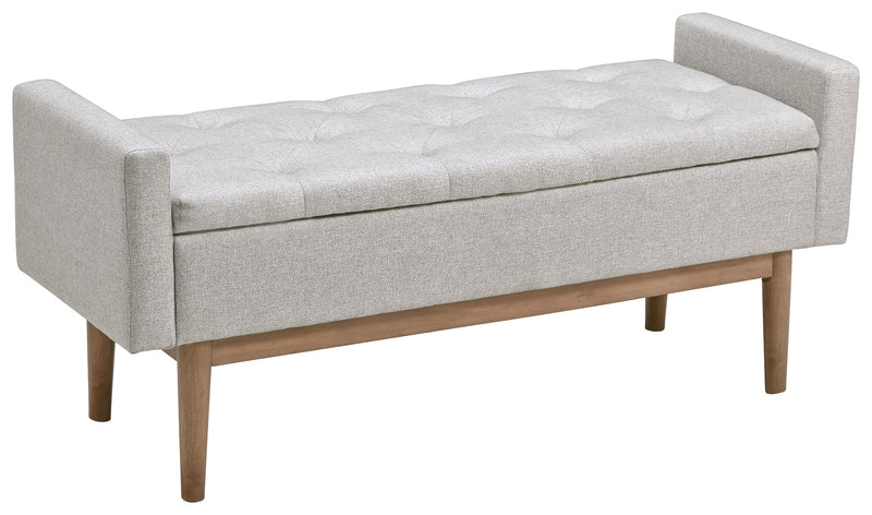 Briarson Beige Brown Storage Bench