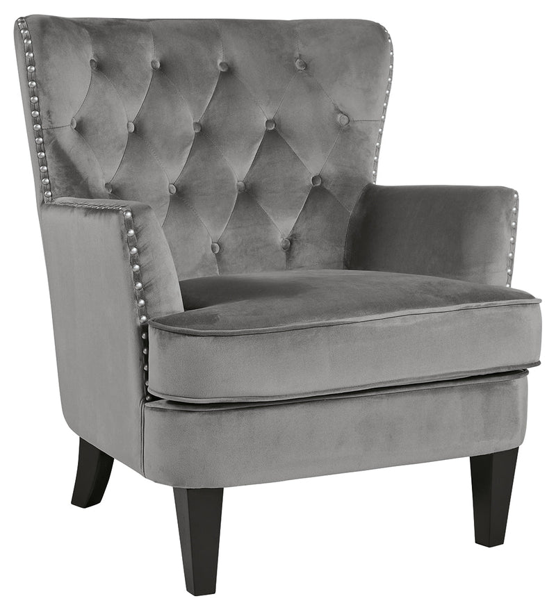 Romansque Gray Accent Chair