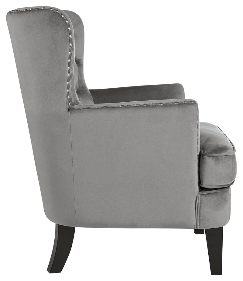 Romansque Gray Accent Chair