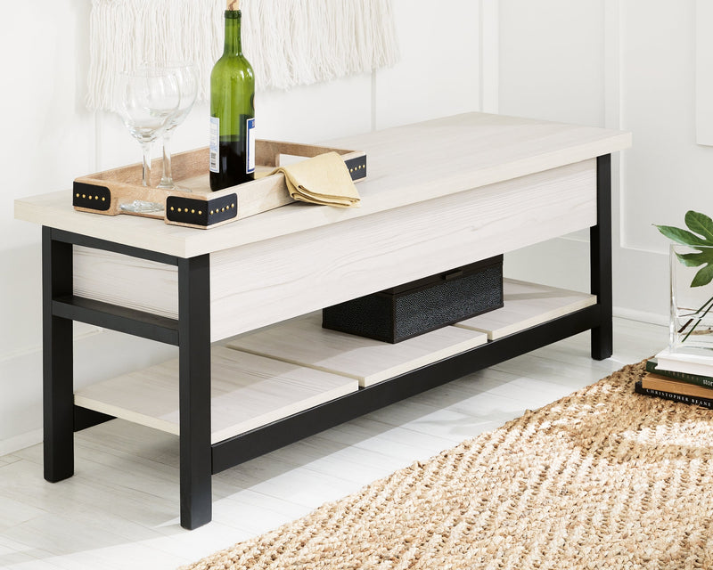 Rhyson White Storage Bench